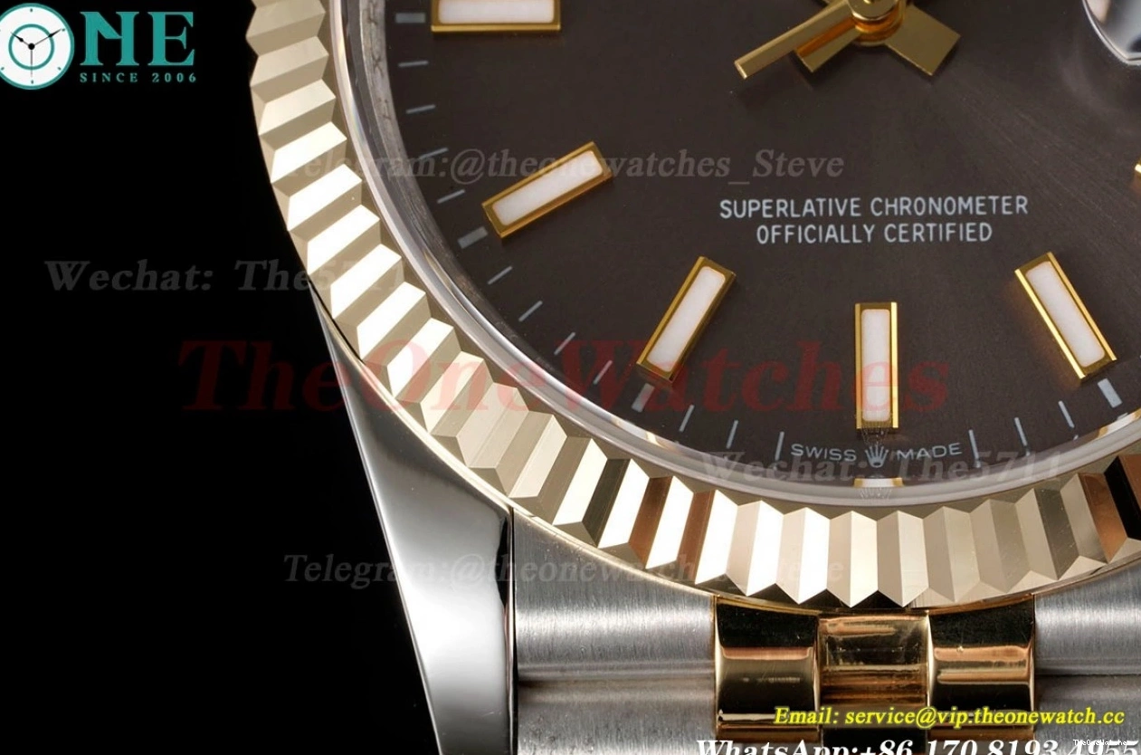 Stk Wrapped SS GMF Jub 904L Datejust A2836 Brown 126233 36MM YG 0120